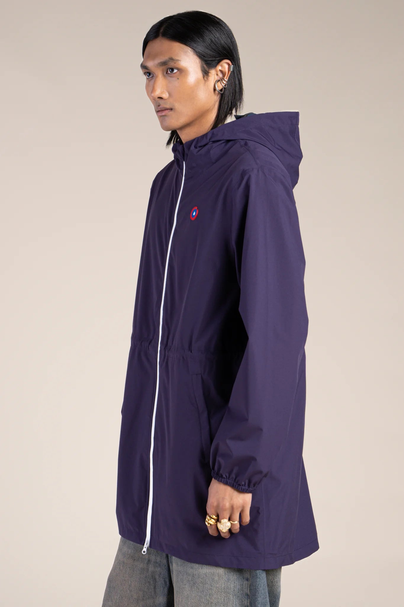 Amelot Classique - Long raincoat - Flotte #couleur_aubergine