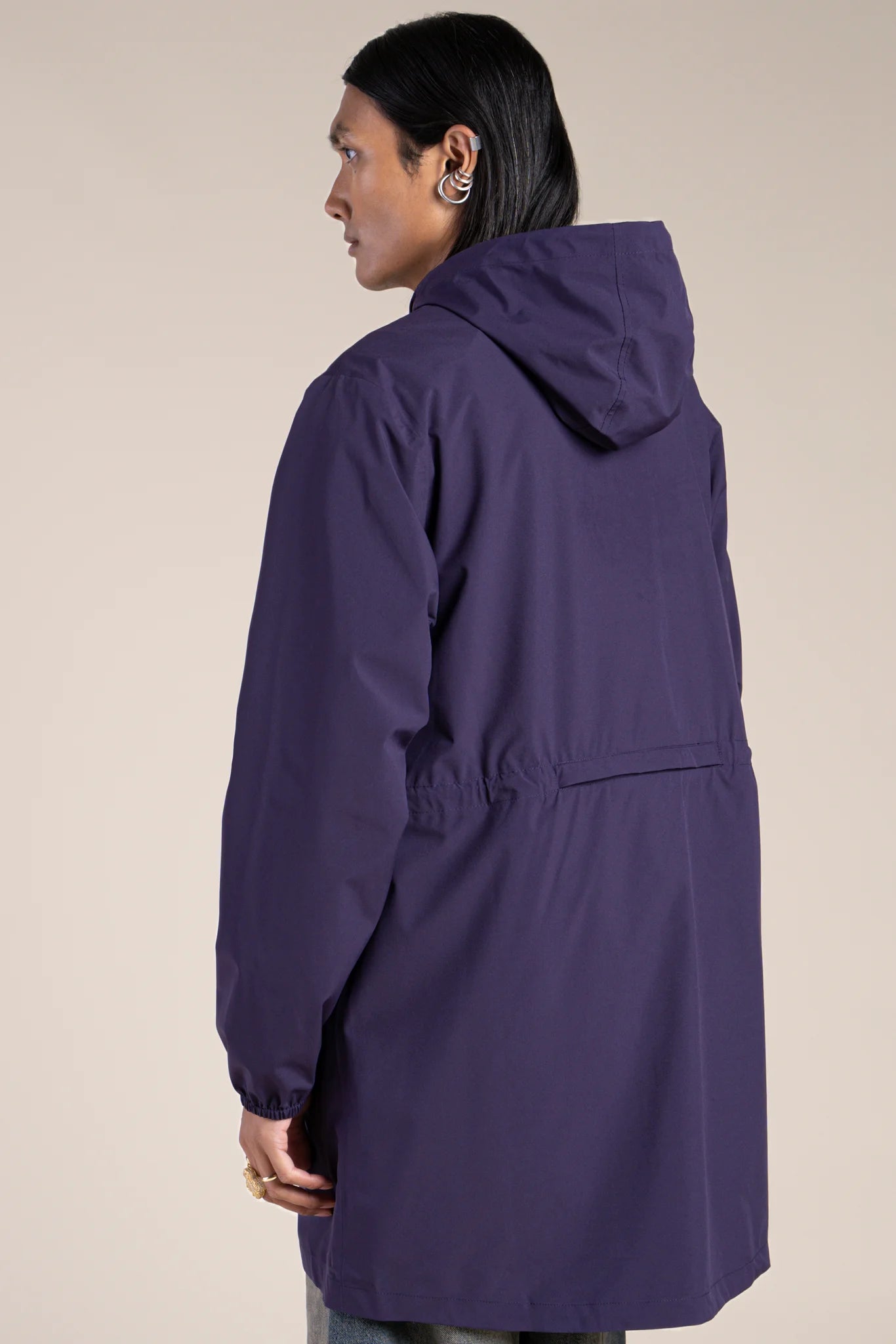 Amelot Classique - Long raincoat - Flotte #couleur_aubergine