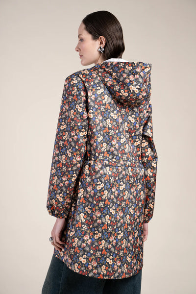 Amelot Printed - Long Raincoat - Flotte #couleur_bloom