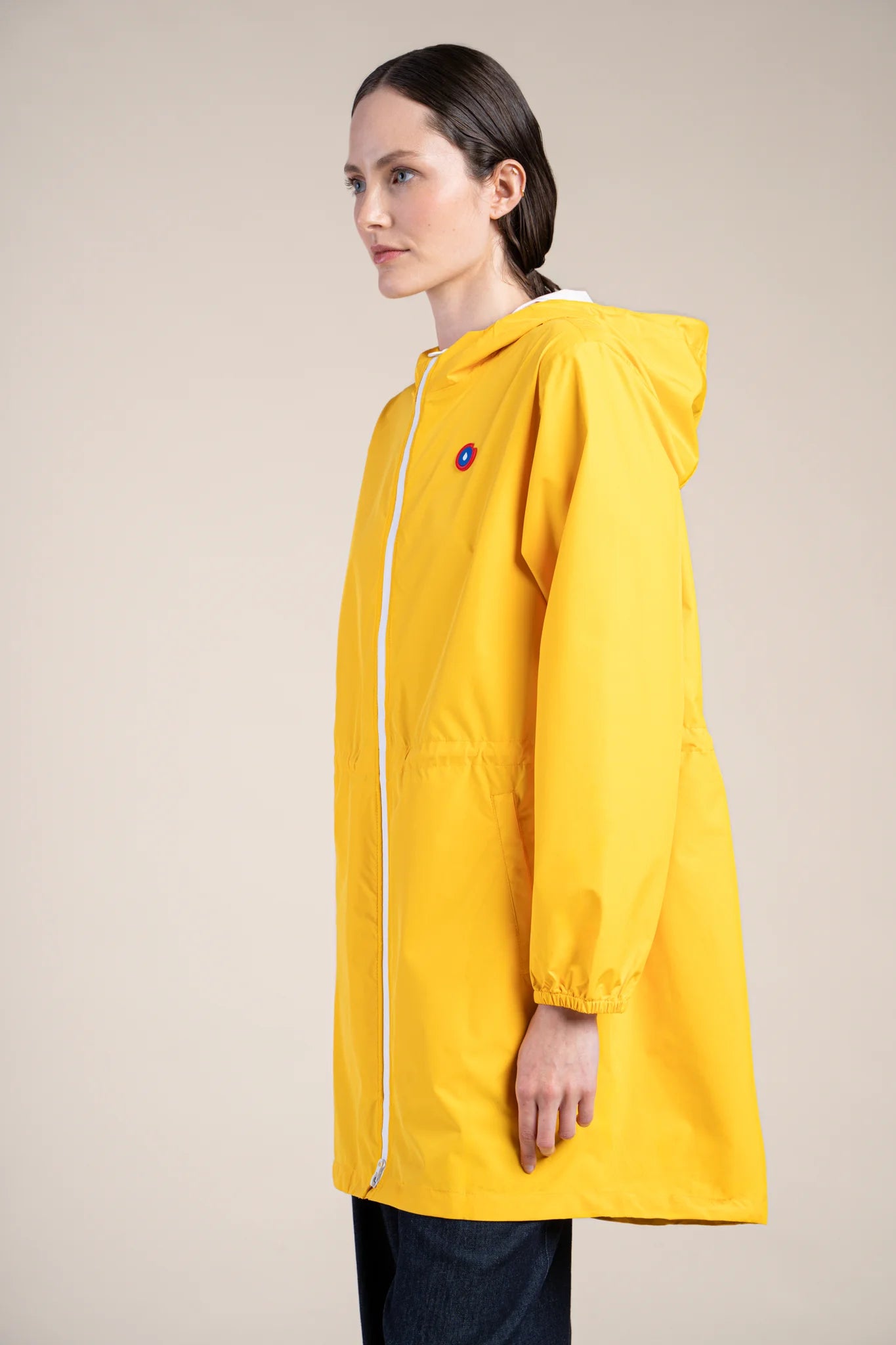 Amelot Couleur - Long raincoat - Flotte #couleur_citron