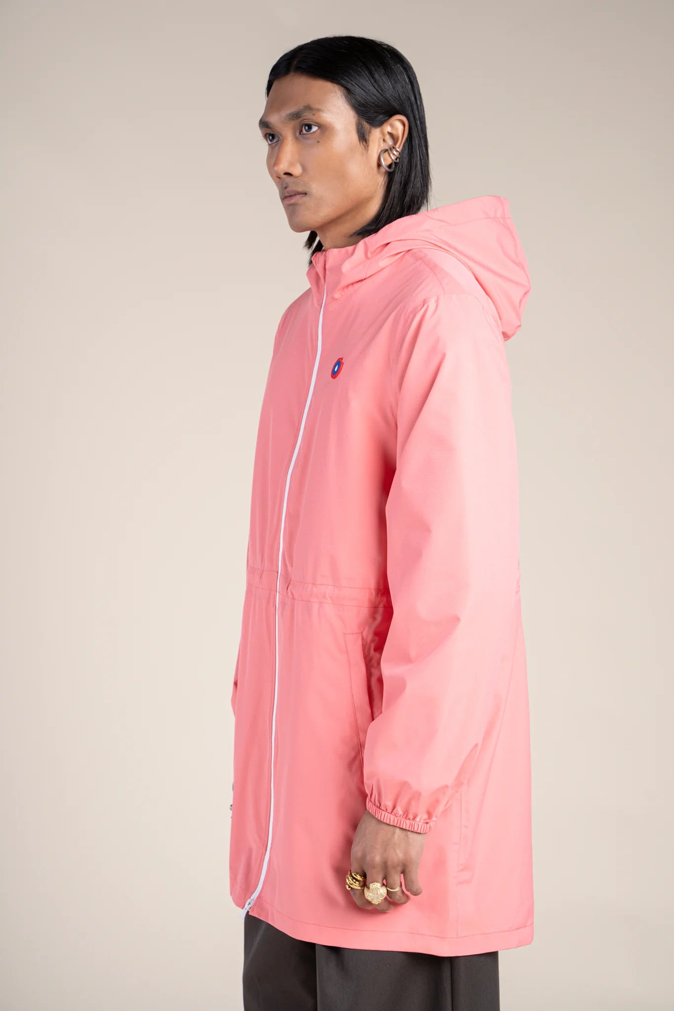 Amelot Couleur - Raincoat Long - Flotte #couleur_corail