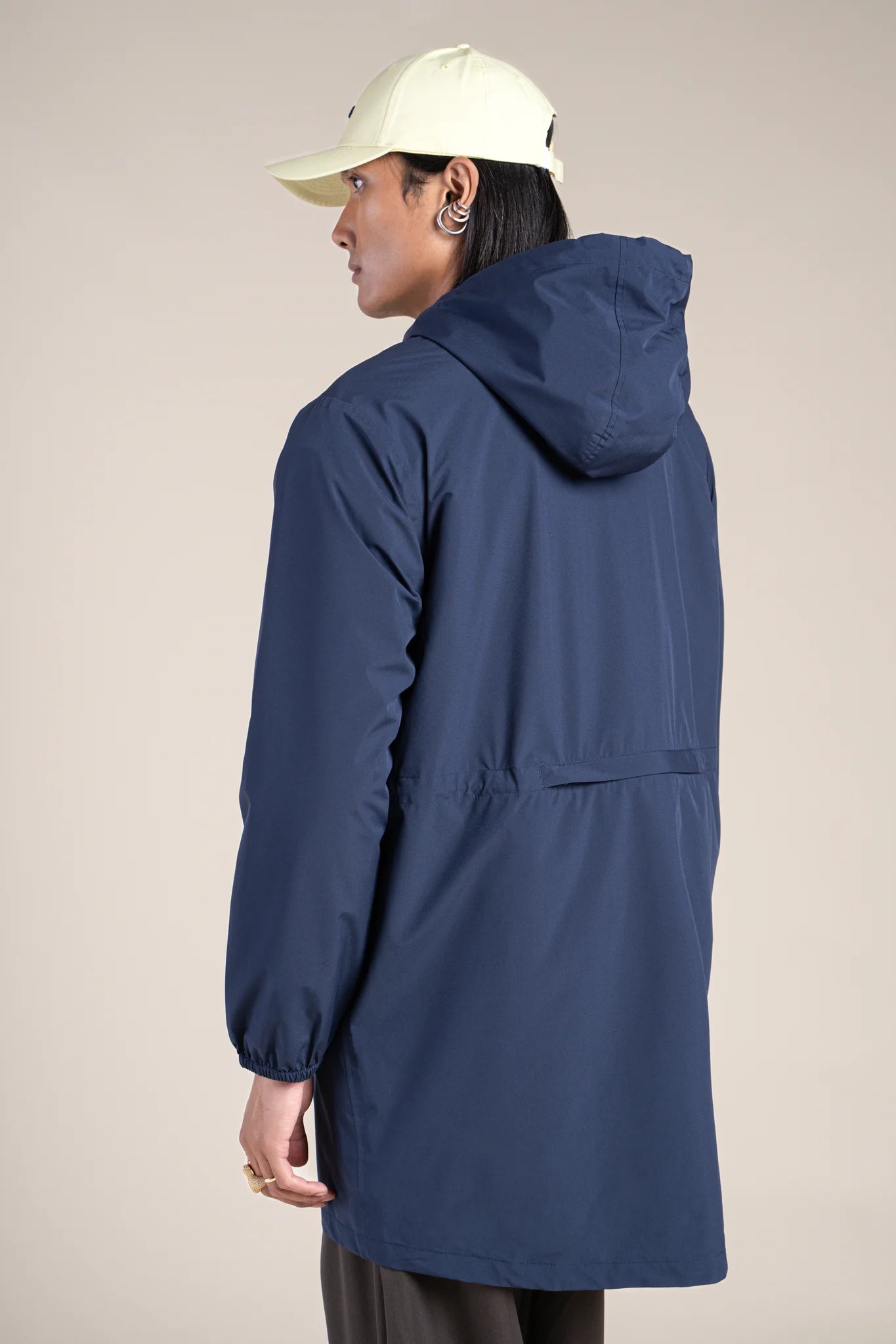 Amelot Classique - Long raincoat - Flotte #couleur_indigo