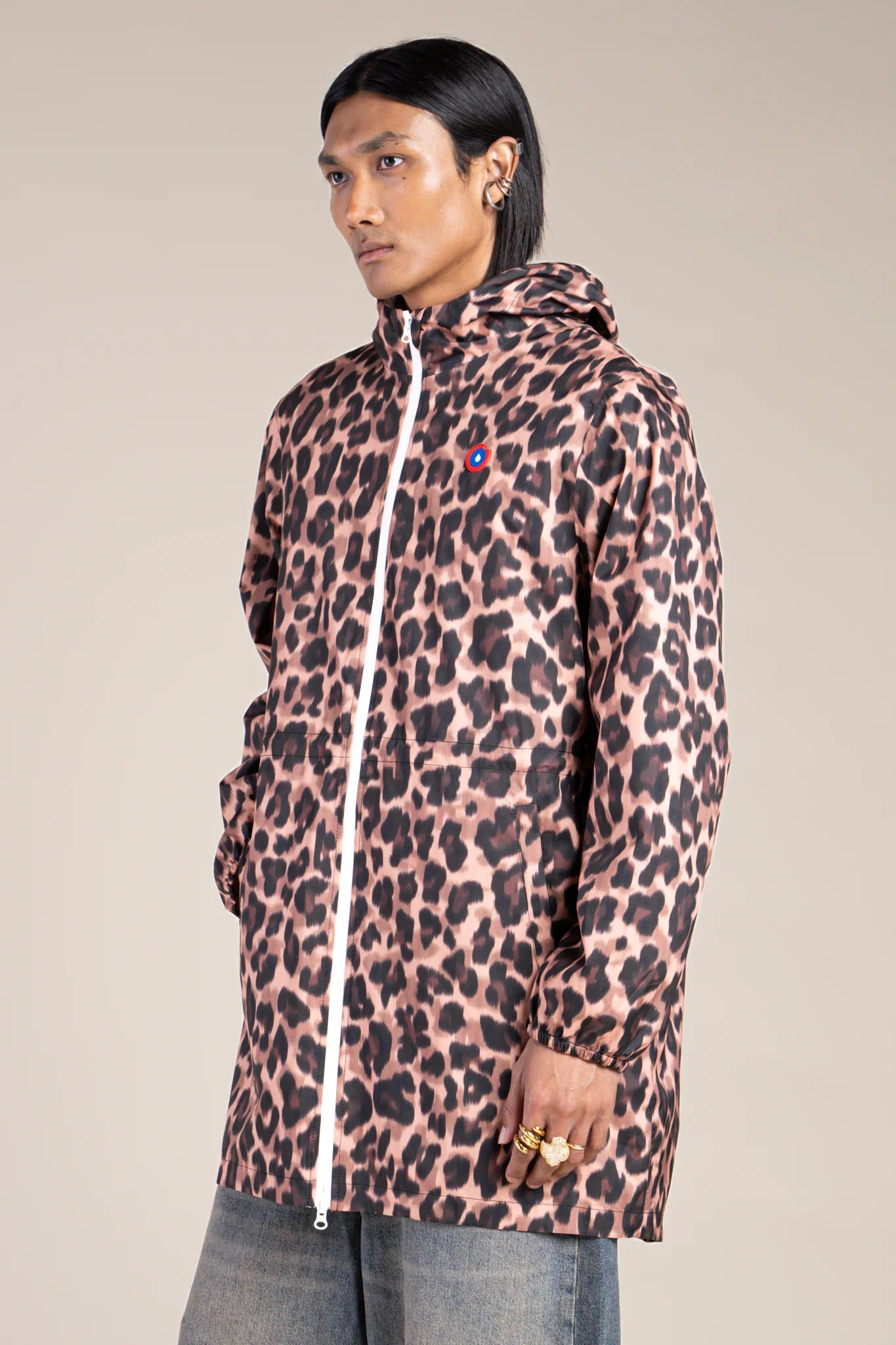 Amelot Imprimé- Imperméable Long - Flotte #couleur_new-leopard