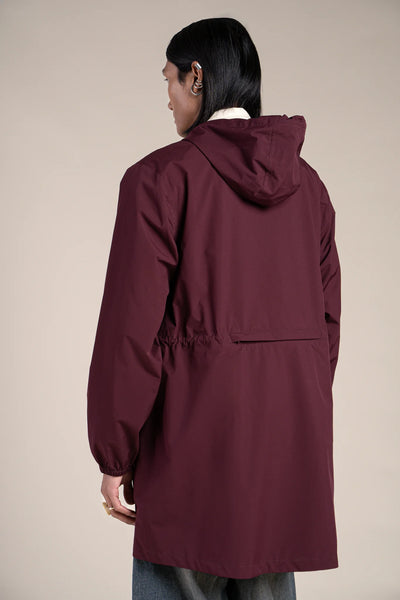 Amelot Classique - Long raincoat - Flotte #couleur_prune