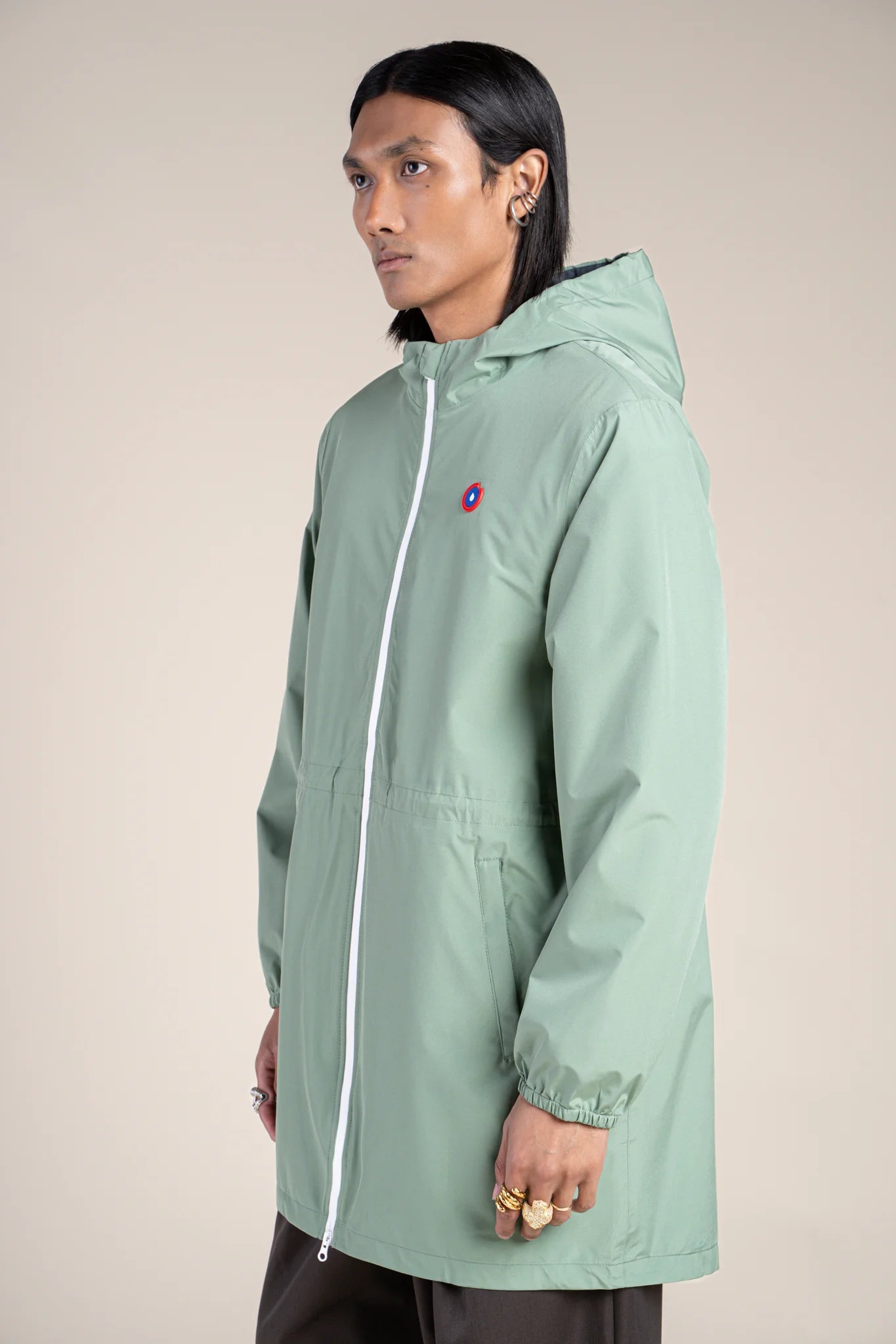 Amelot Couleur - Raincoat Long - Flotte #couleur_vert-sauge