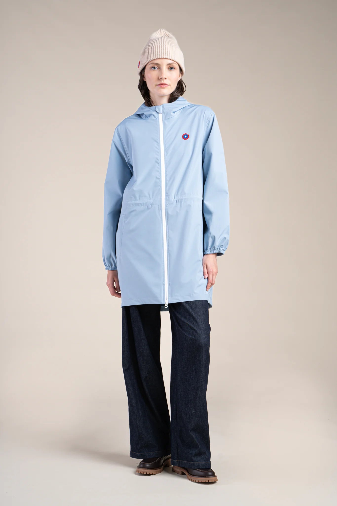 Amelot Couleur - Long raincoat - Flotte #couleur_ciel