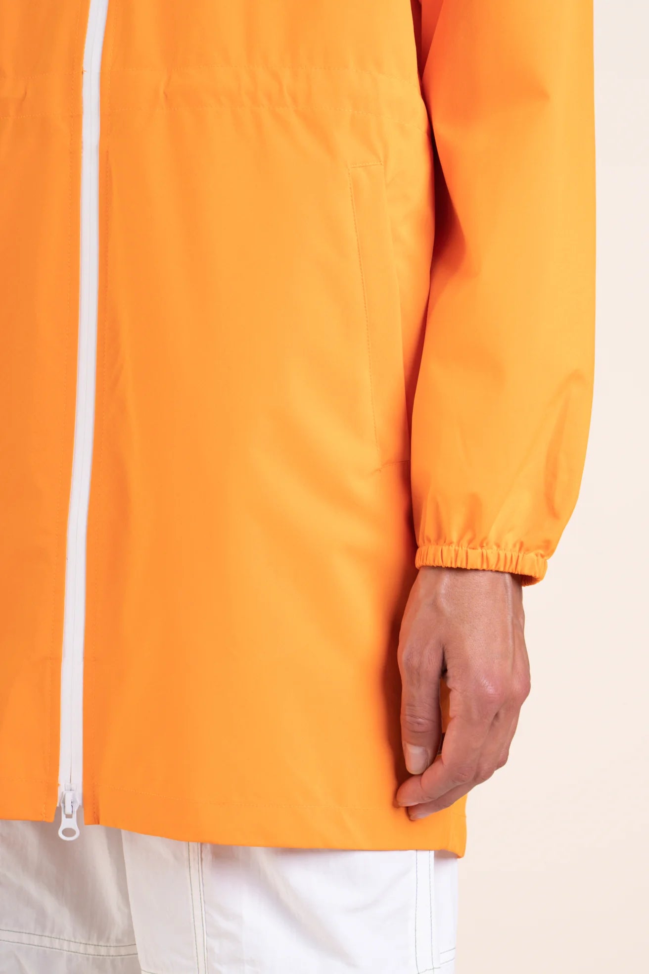 Amelot Couleur - Long raincoat - Flotte #couleur_abricot