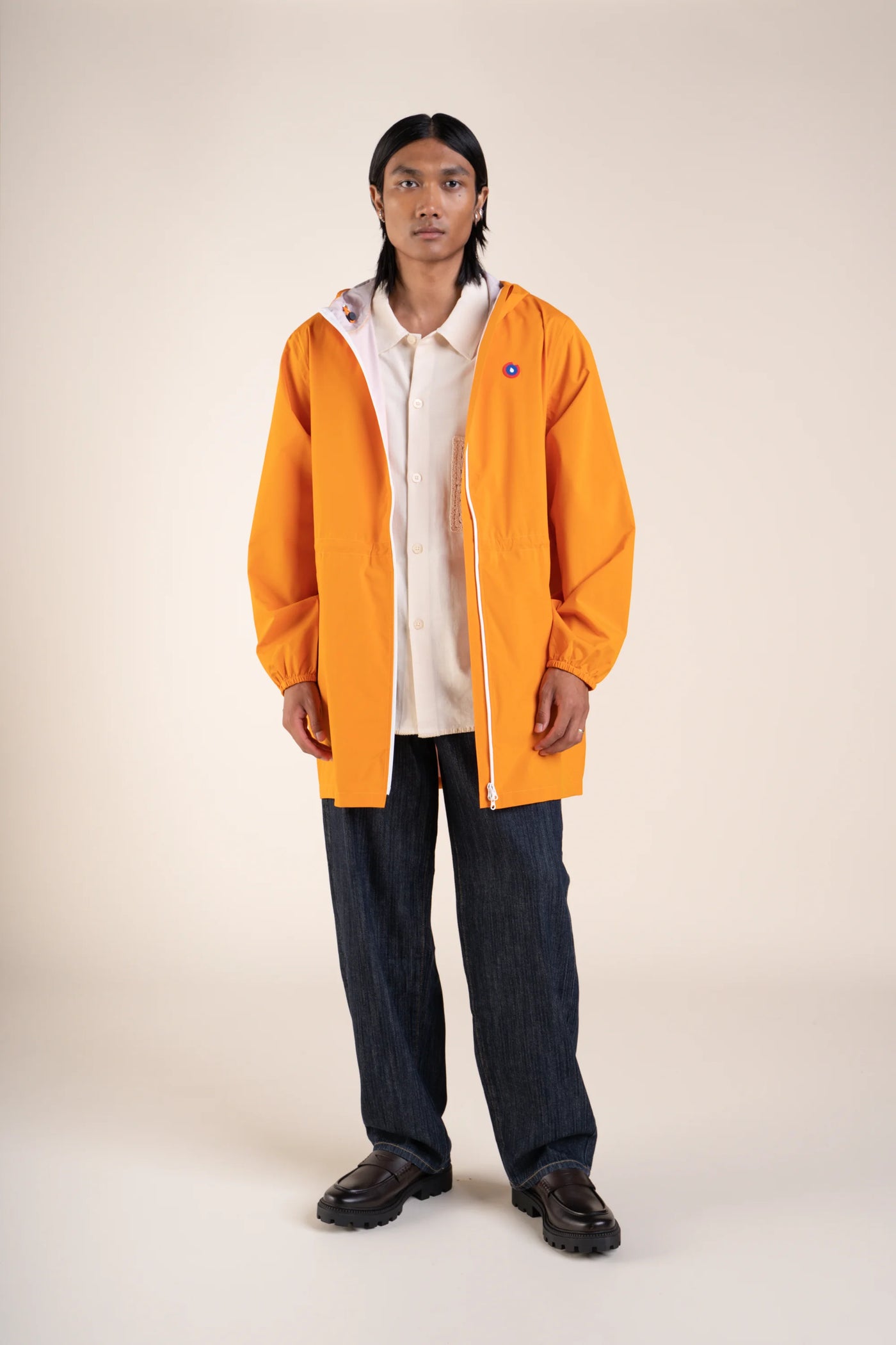 Amelot Couleur - Raincoat Long - Flotte #couleur_abricot