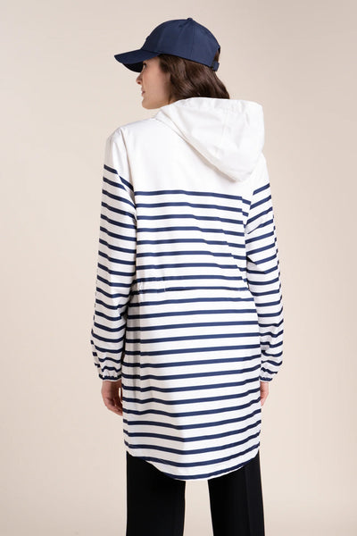 Amelot Printed - Long Raincoat - Flotte #couleur_mariniere