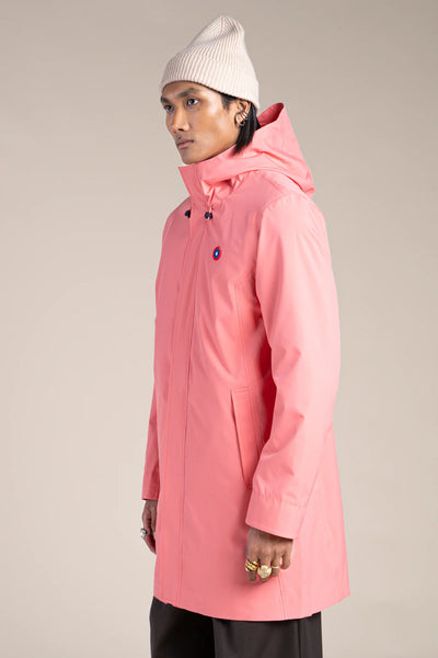 Beaubourg waterproof parka right #couleur_corail