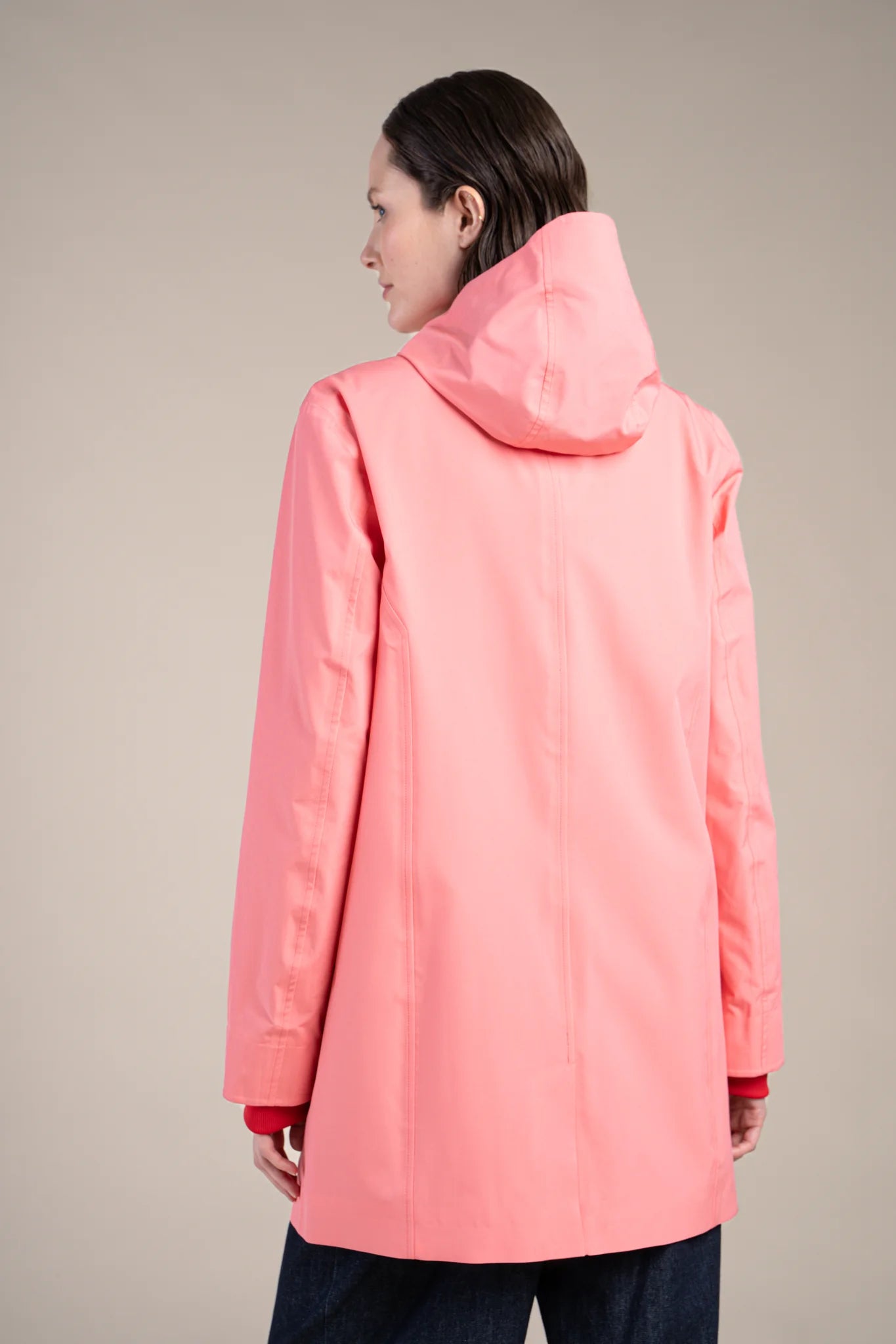 Beaubourg waterproof parka right #couleur_corail