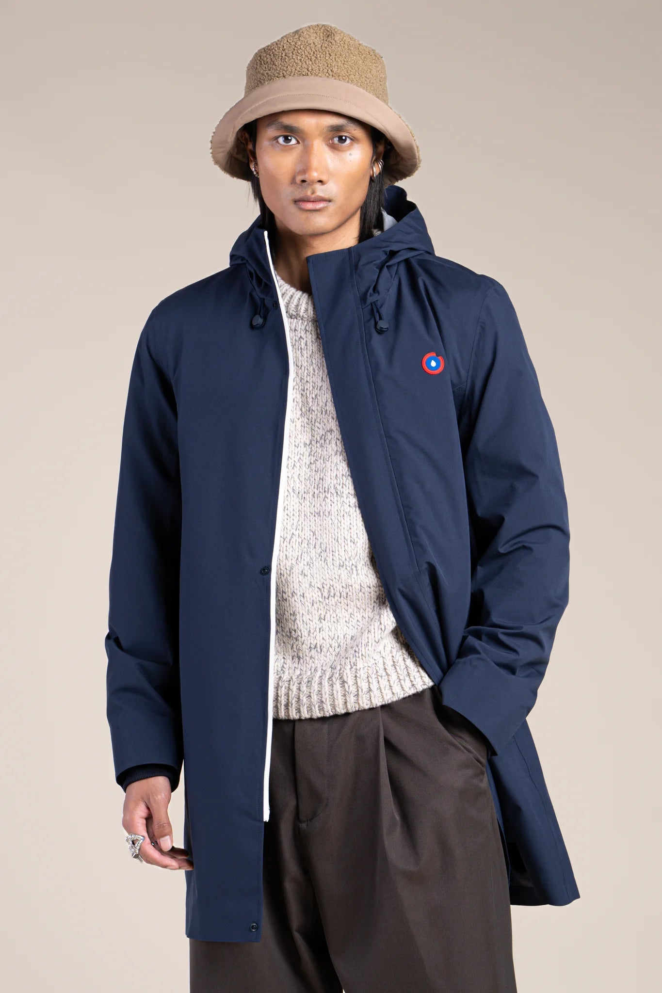 Beaubourg waterproof parka right #couleur_indigo