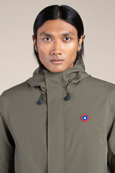 Beaubourg waterproof parka right #kaki_color