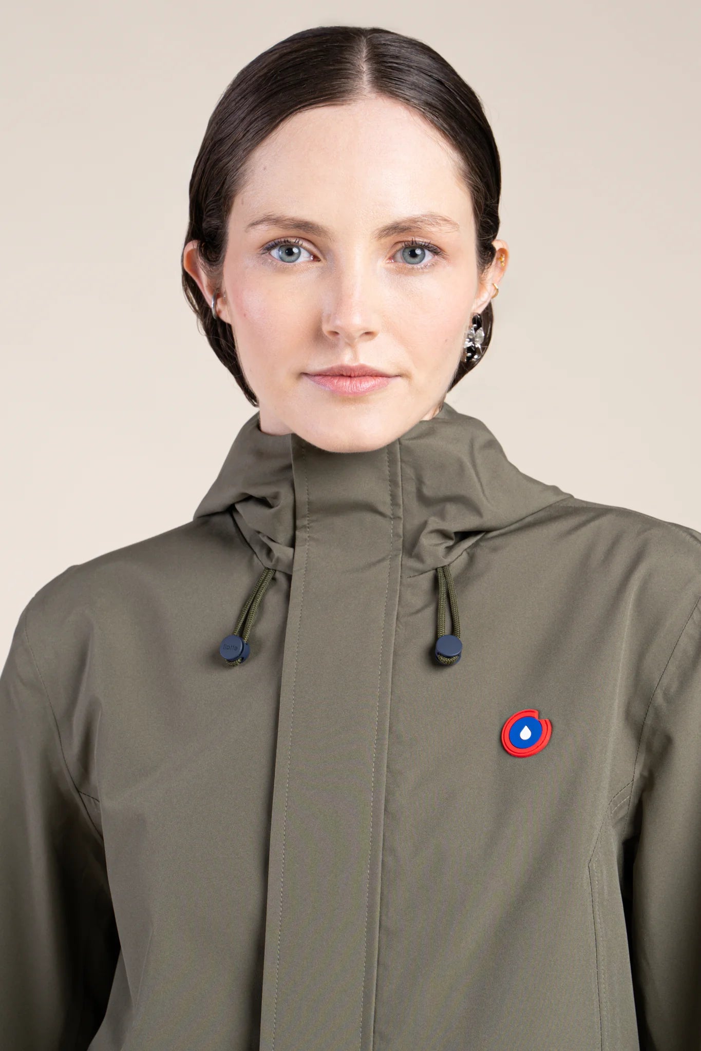 Beaubourg waterproof parka right #kaki_color