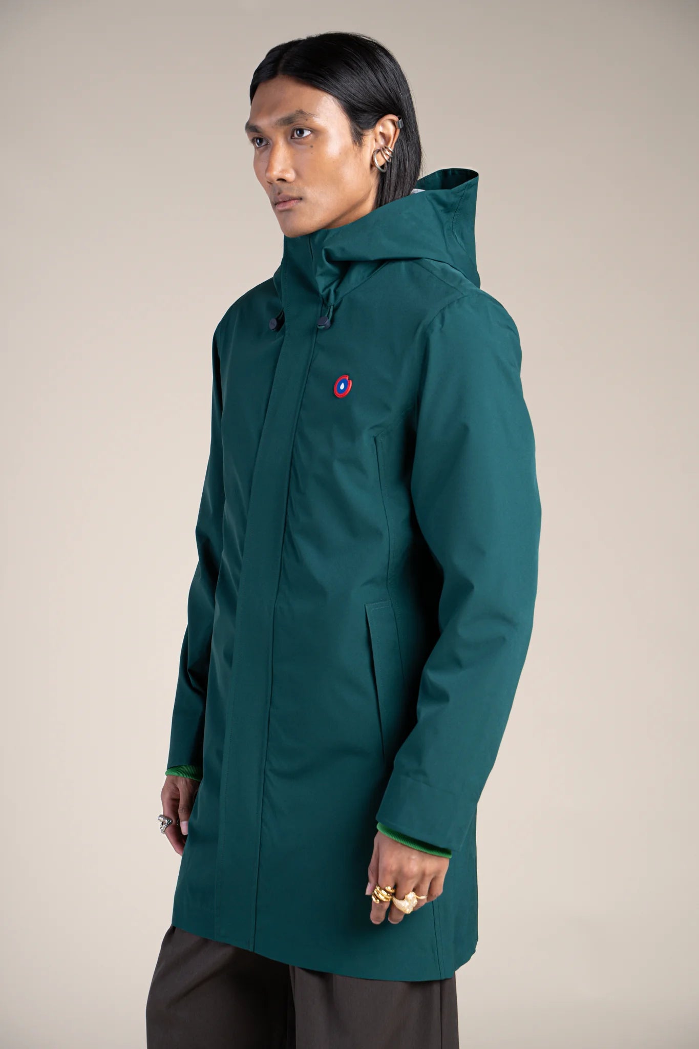 Beaubourg waterproof parka right #couleur_sapin