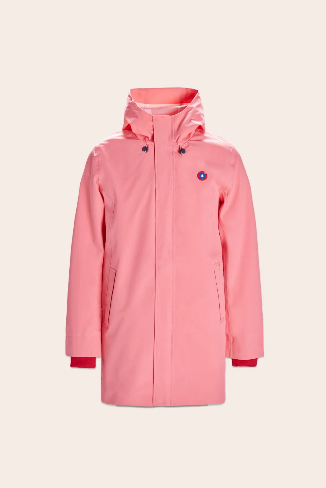 Beaubourg waterproof parka right #couleur_corail