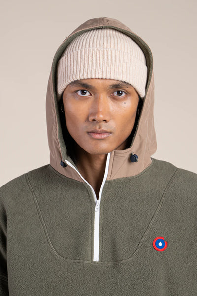 Belleville - Waterproof fleece hoodie - Flotte #couleur_kaki