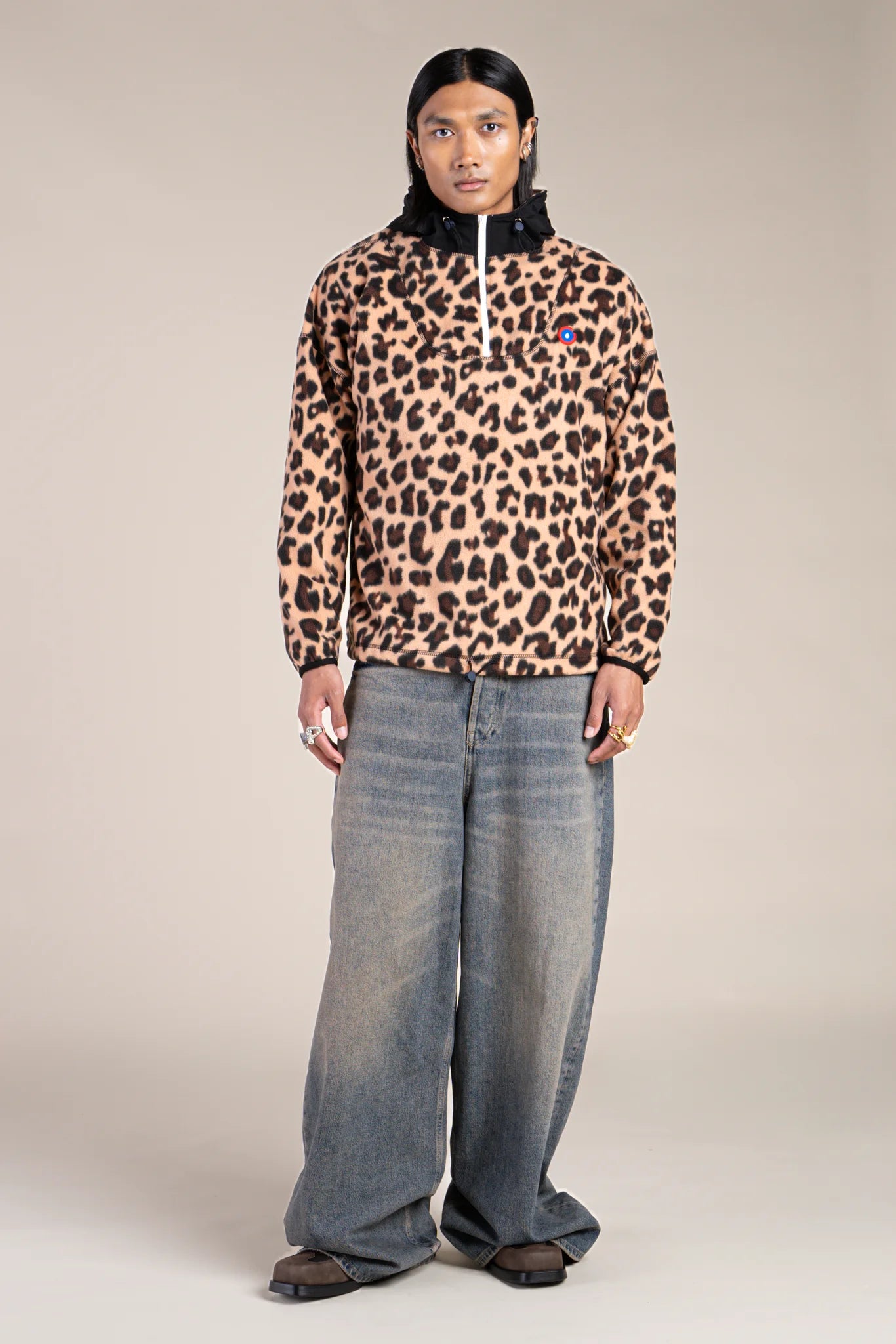 Leopard fleece sweater #couleur_new-leopard