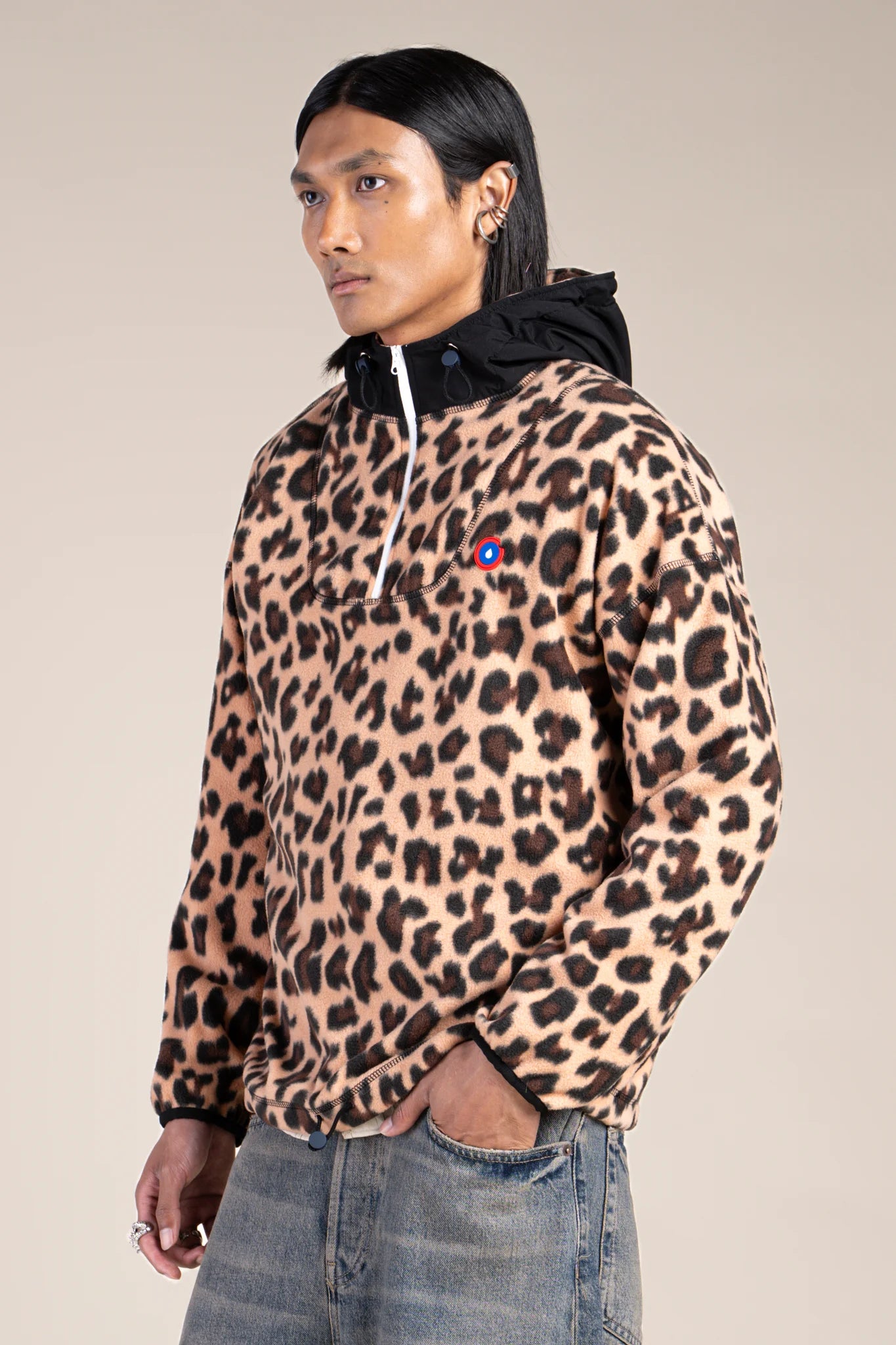 Leopard fleece sweater #couleur_new-leopard