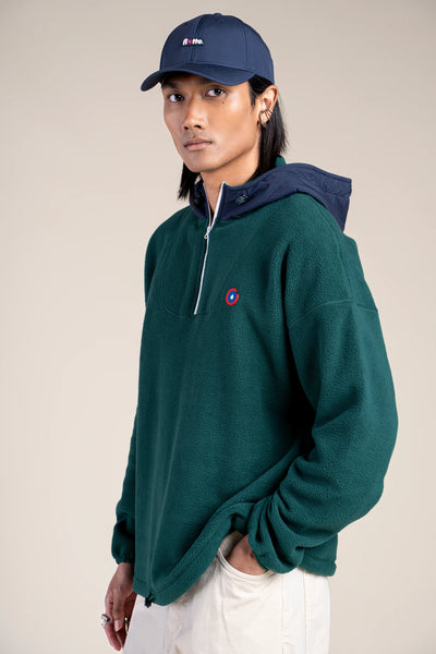 Belleville - Waterproof fleece hoodie - Flotte #couleur_sapin