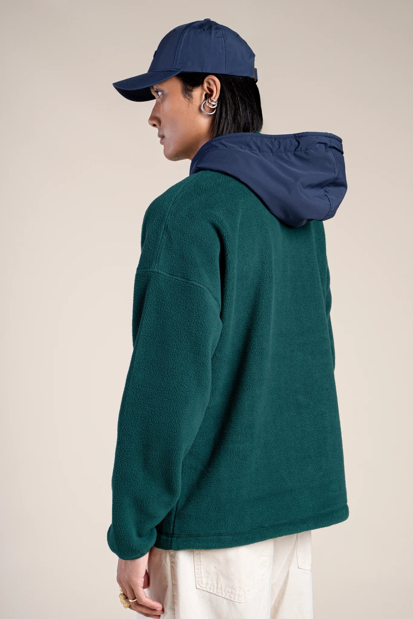 Belleville - Waterproof fleece hoodie - Flotte #couleur_sapin