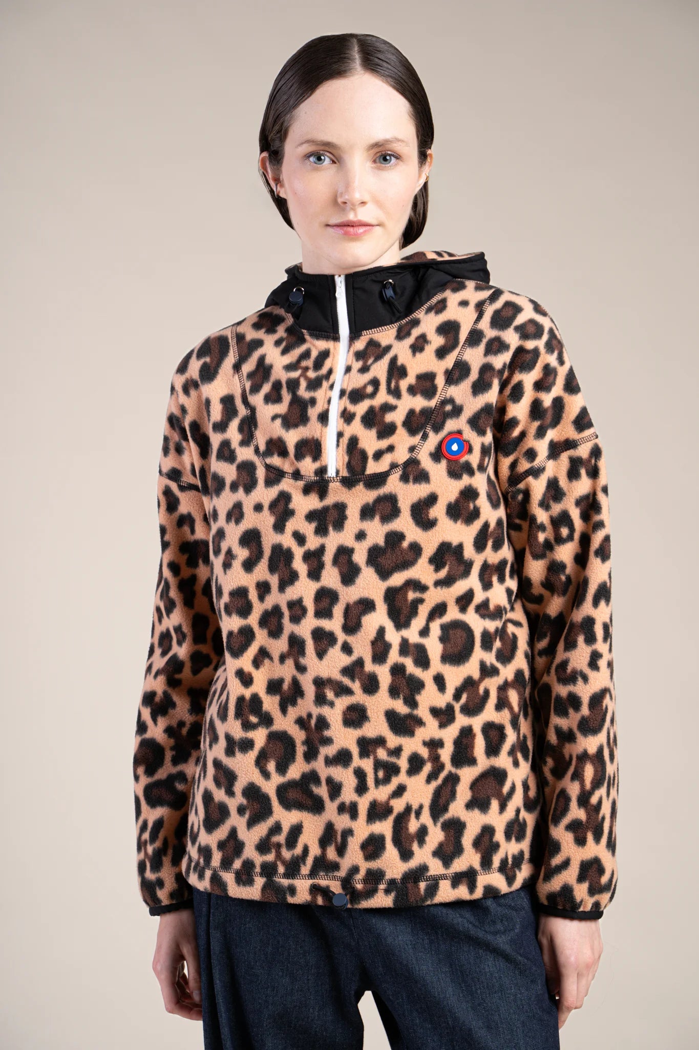 Leopard fleece sweater #couleur_new-leopard