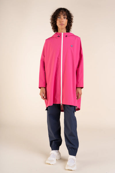 Liberté - Rain cape - Windbreaker jacket in a bag - Flotte #couleur_fuschia
