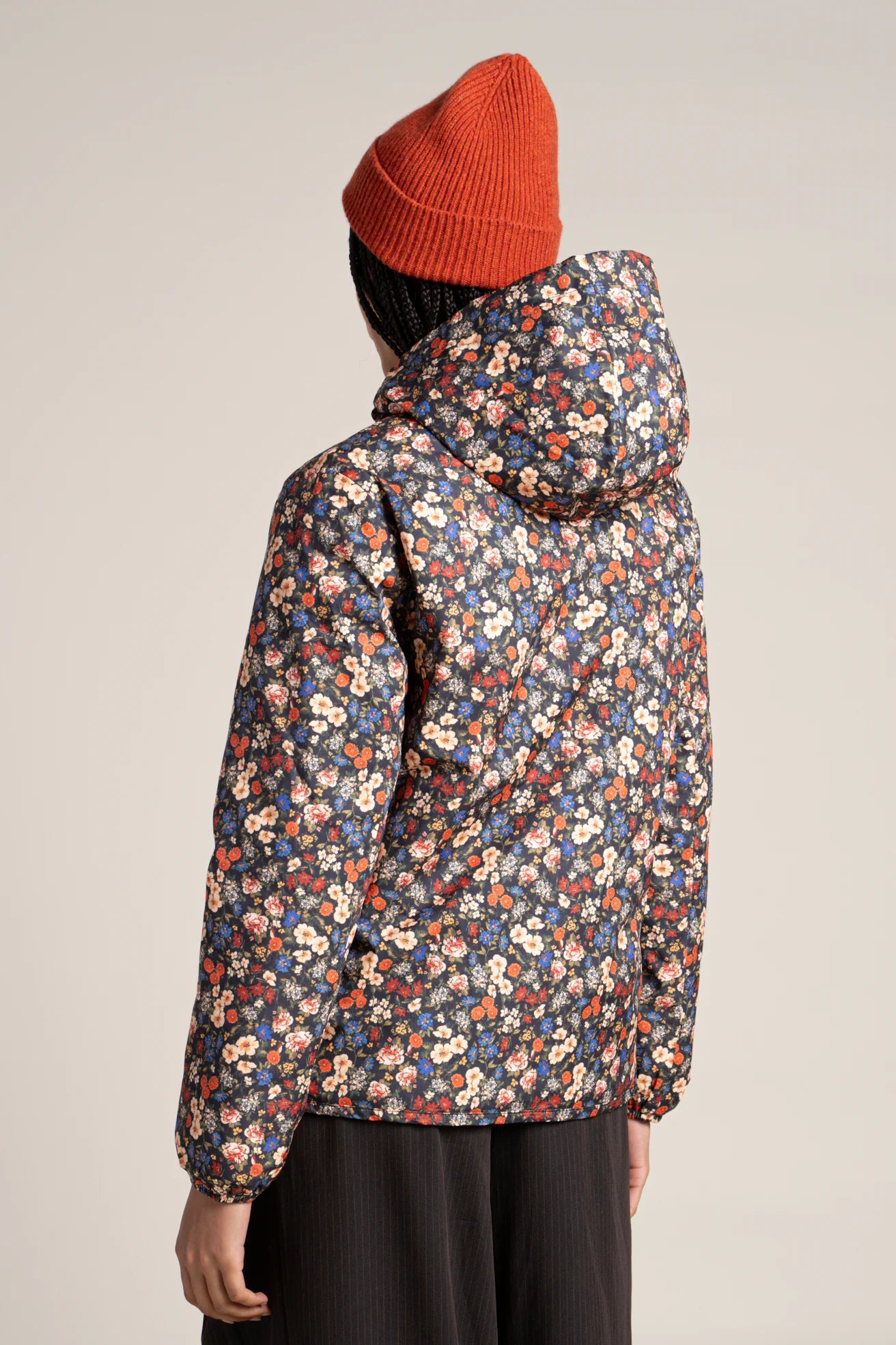 Charonne - Reversible down jacket - Flotte #couleur_sapin-bloom