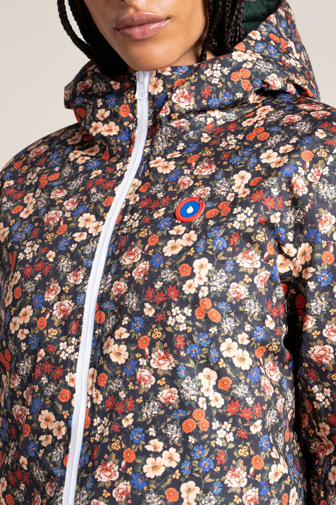 Charonne - Reversible down jacket - Flotte #couleur_sapin-bloom