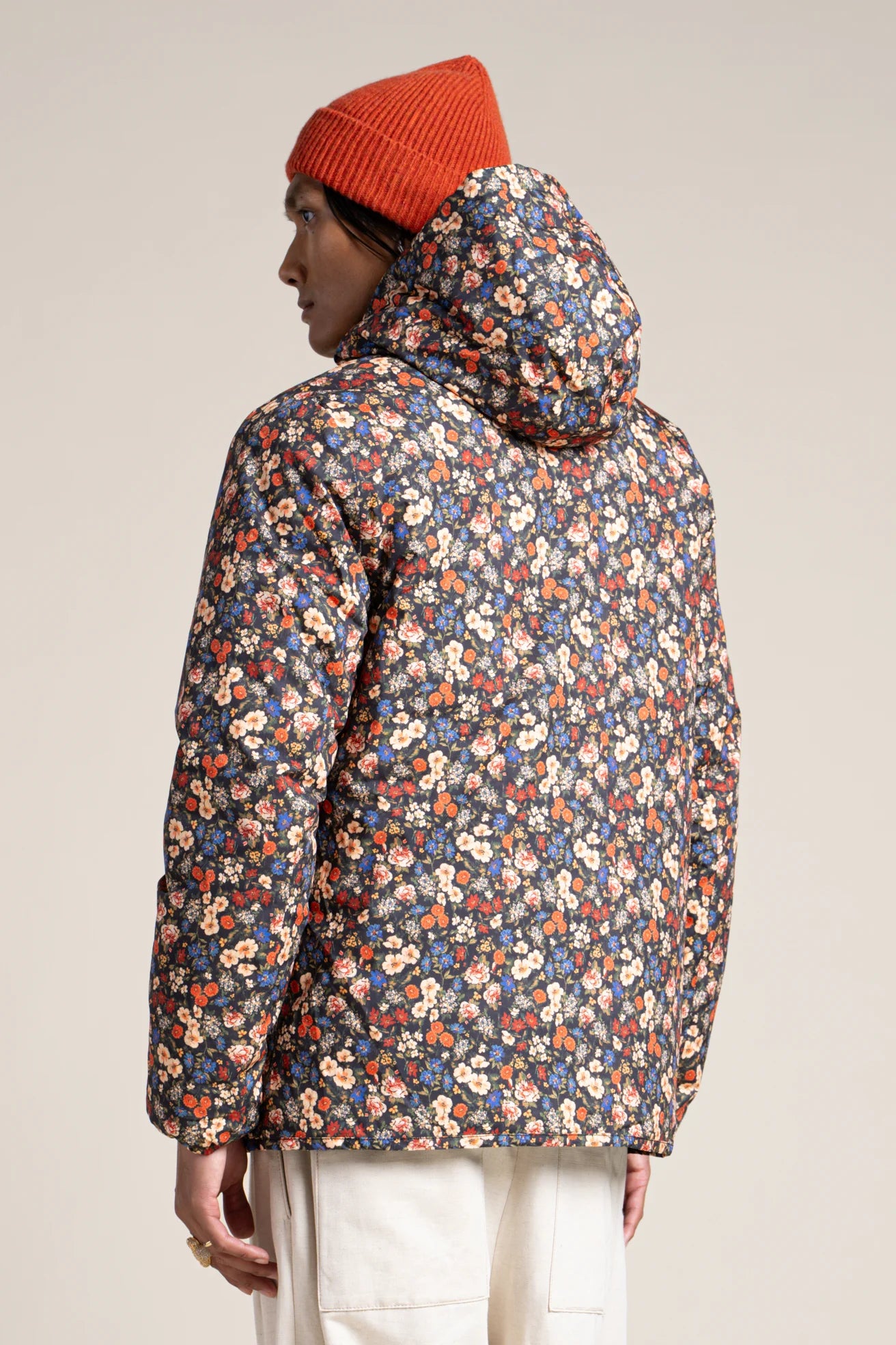 Charonne - Waterproof reversible down jacket - Flotte #couleur_sapin-bloom