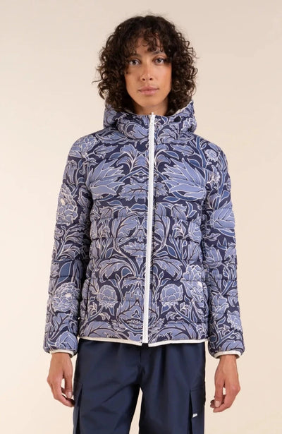 Charonne - Reversible down jacket - Flotte #couleur_coquille-bleuet