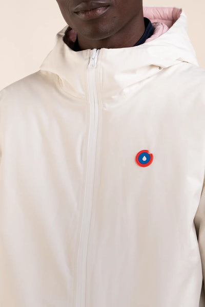 Charonne - Waterproof reversible down jacket - Flotte #couleur_coquille-bonbon