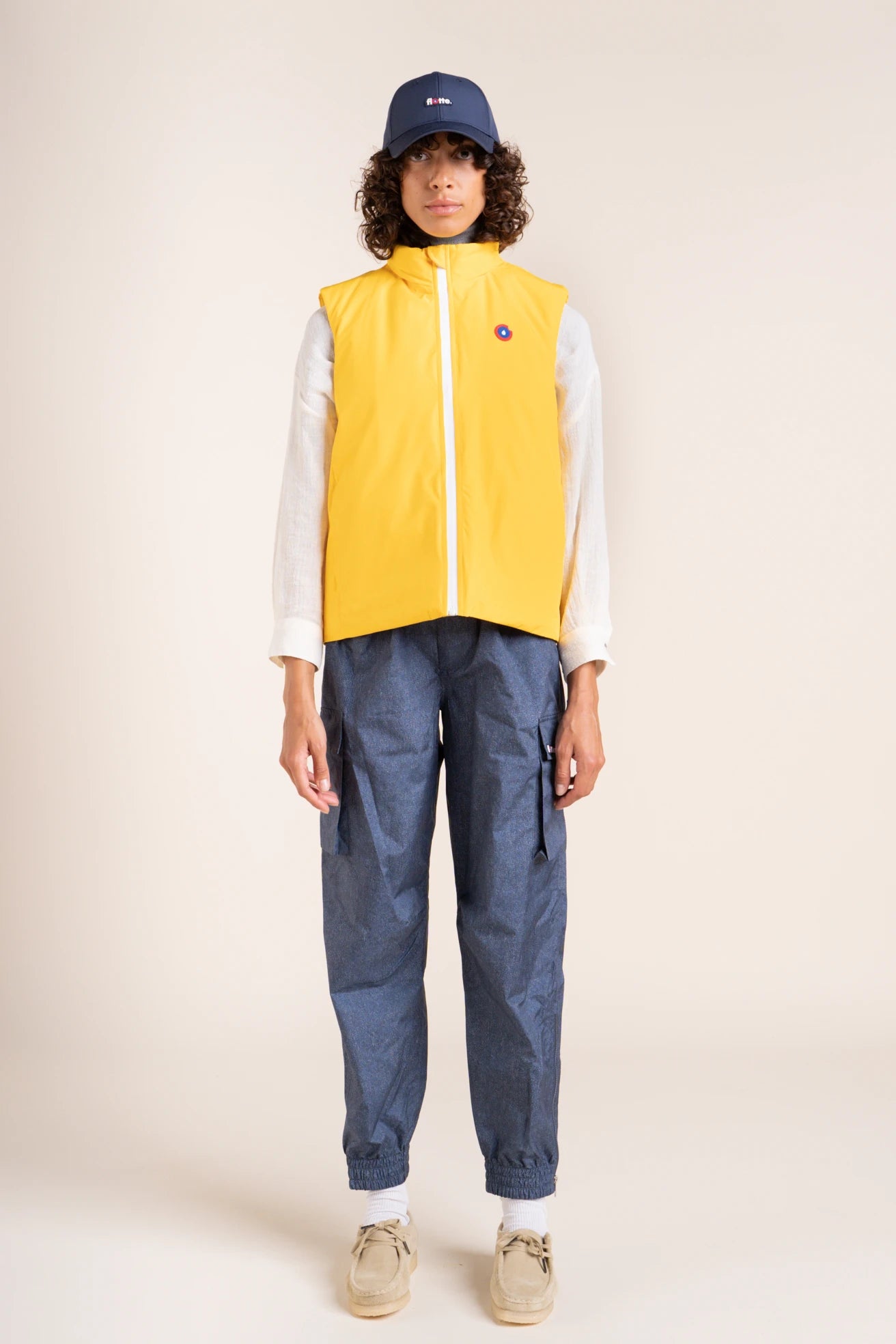 Opera - Waterproof sleeveless down jacket with pocket - Flotte #couleur_citron