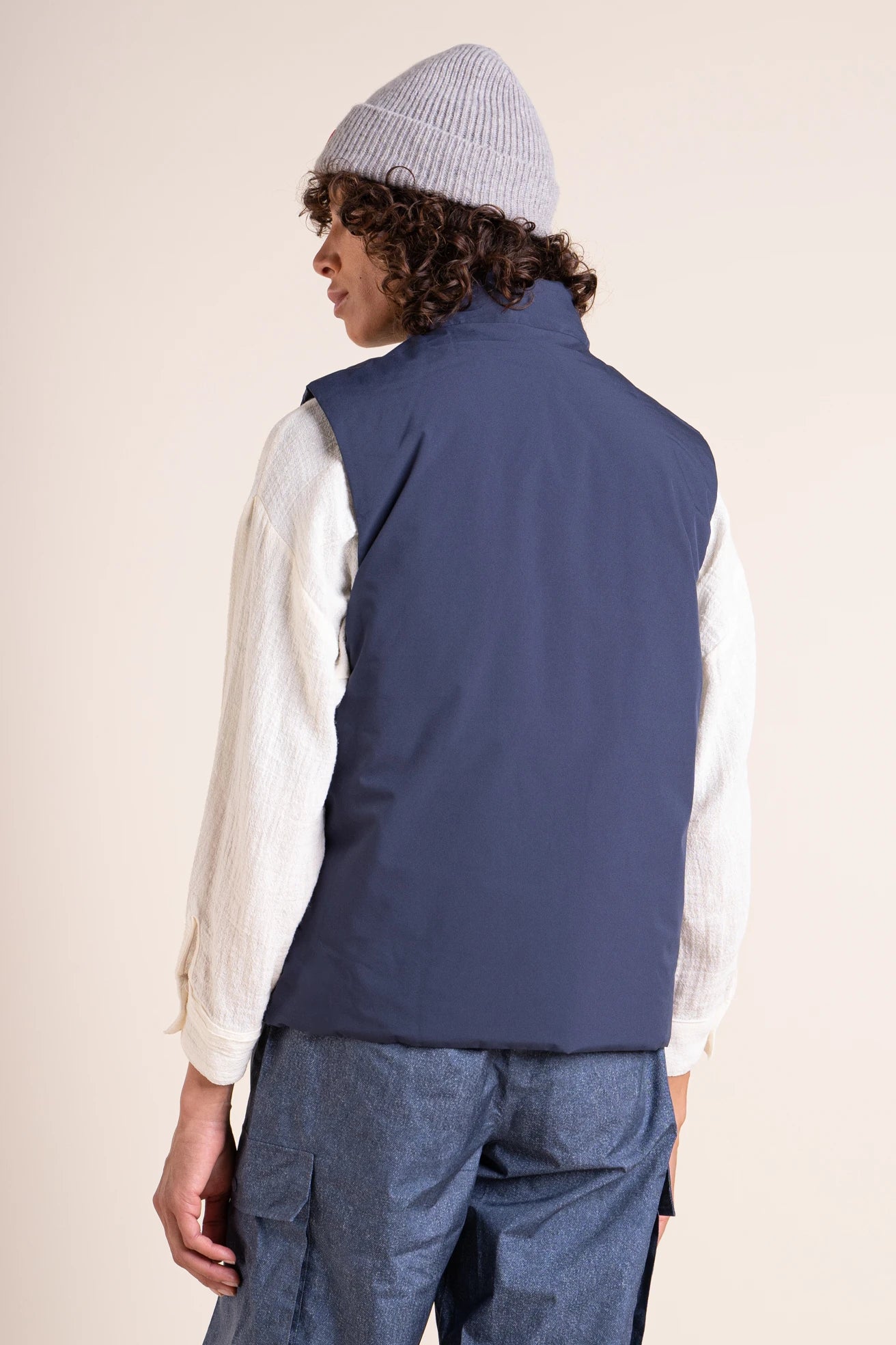 Opera - Sleeveless waterproof down jacket with pocket - Flotte #couleur_indigo