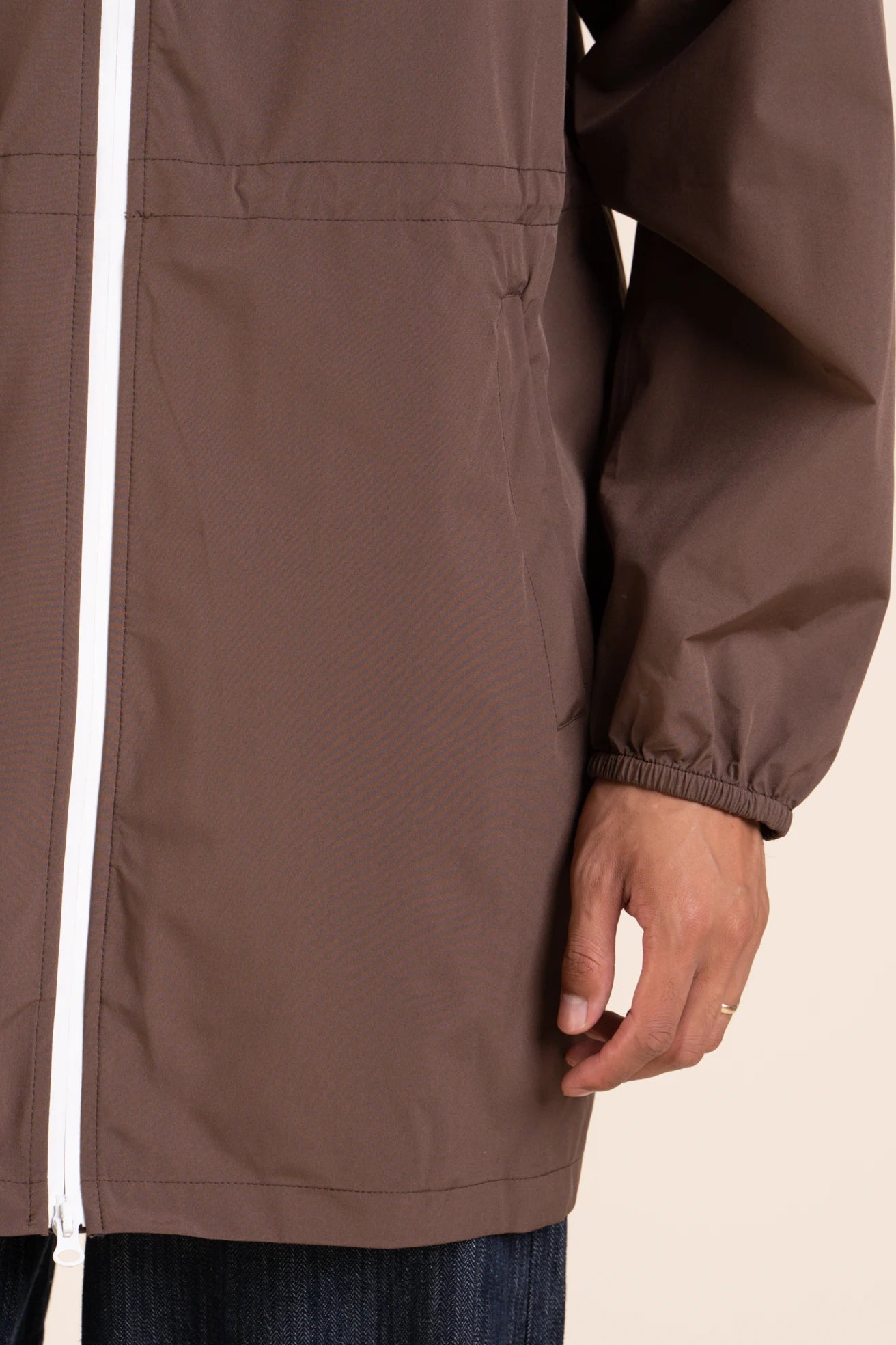 Amelot Classique - Long raincoat - Flotte #couleur_chocolat
