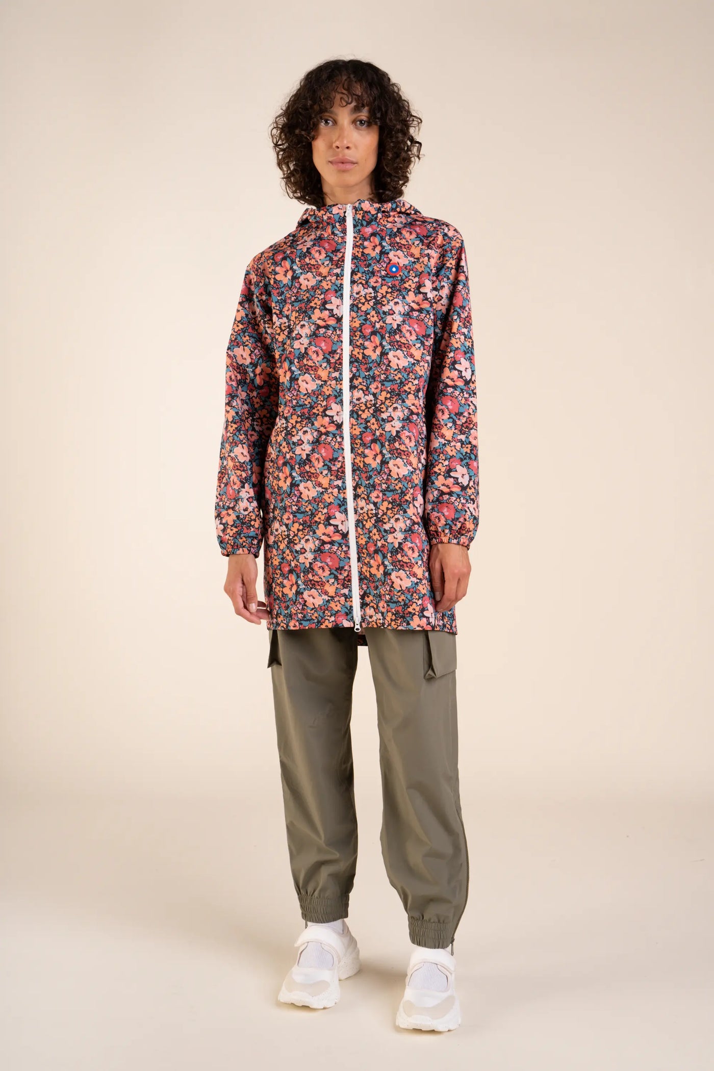 Amelot Printed - Long Raincoat - Flotte #couleur_blossom