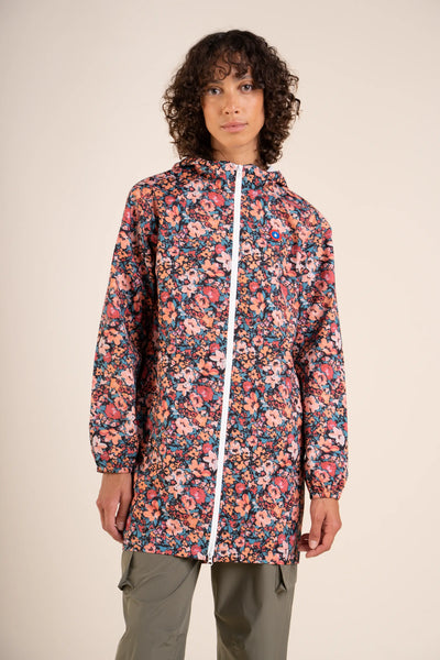 Amelot Printed - Long Raincoat - Flotte #couleur_blossom