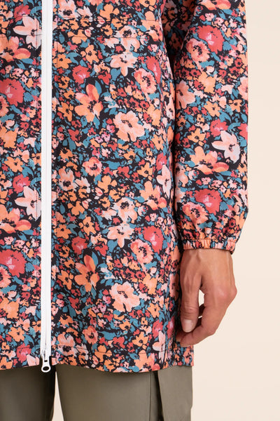 Amelot Printed - Long Raincoat - Flotte #couleur_blossom