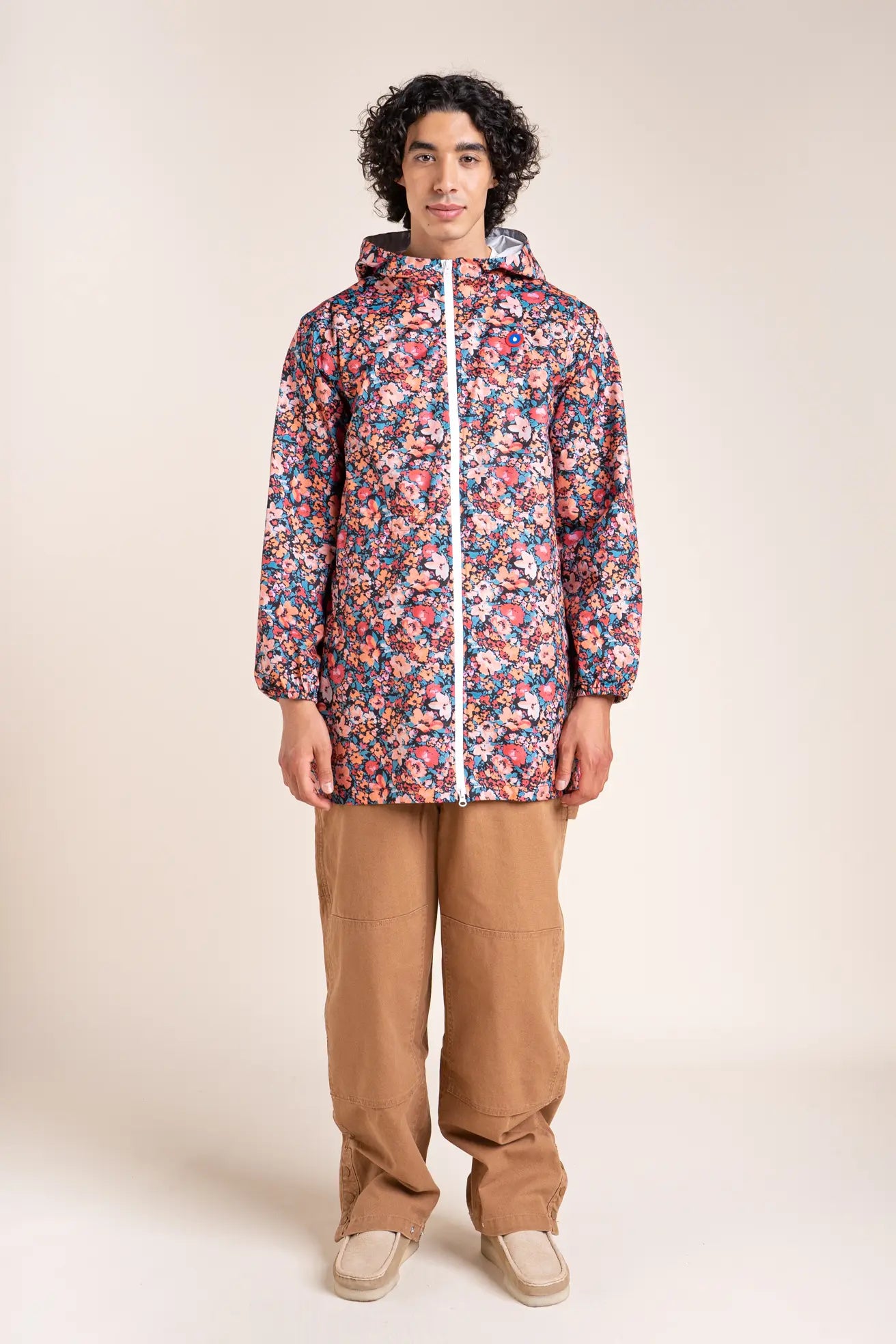 Amelot Printed - Long Raincoat - Flotte #couleur_blossom