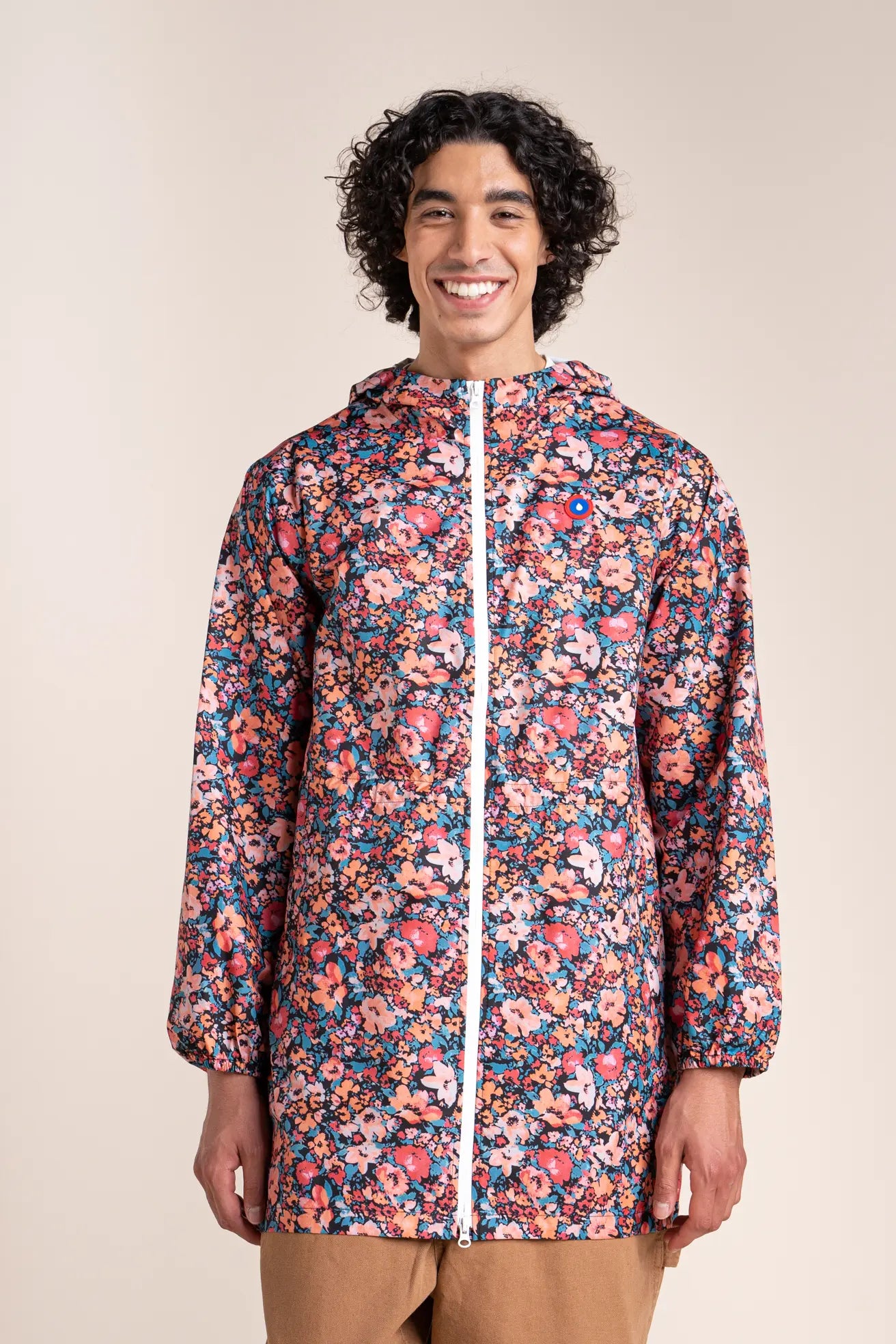 Amelot Printed - Long Raincoat - Flotte #couleur_blossom