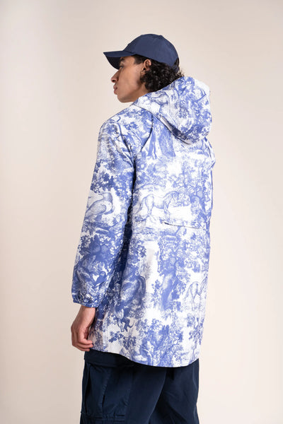 Amelot Printed - Long Raincoat - Flotte #couleur_jardin