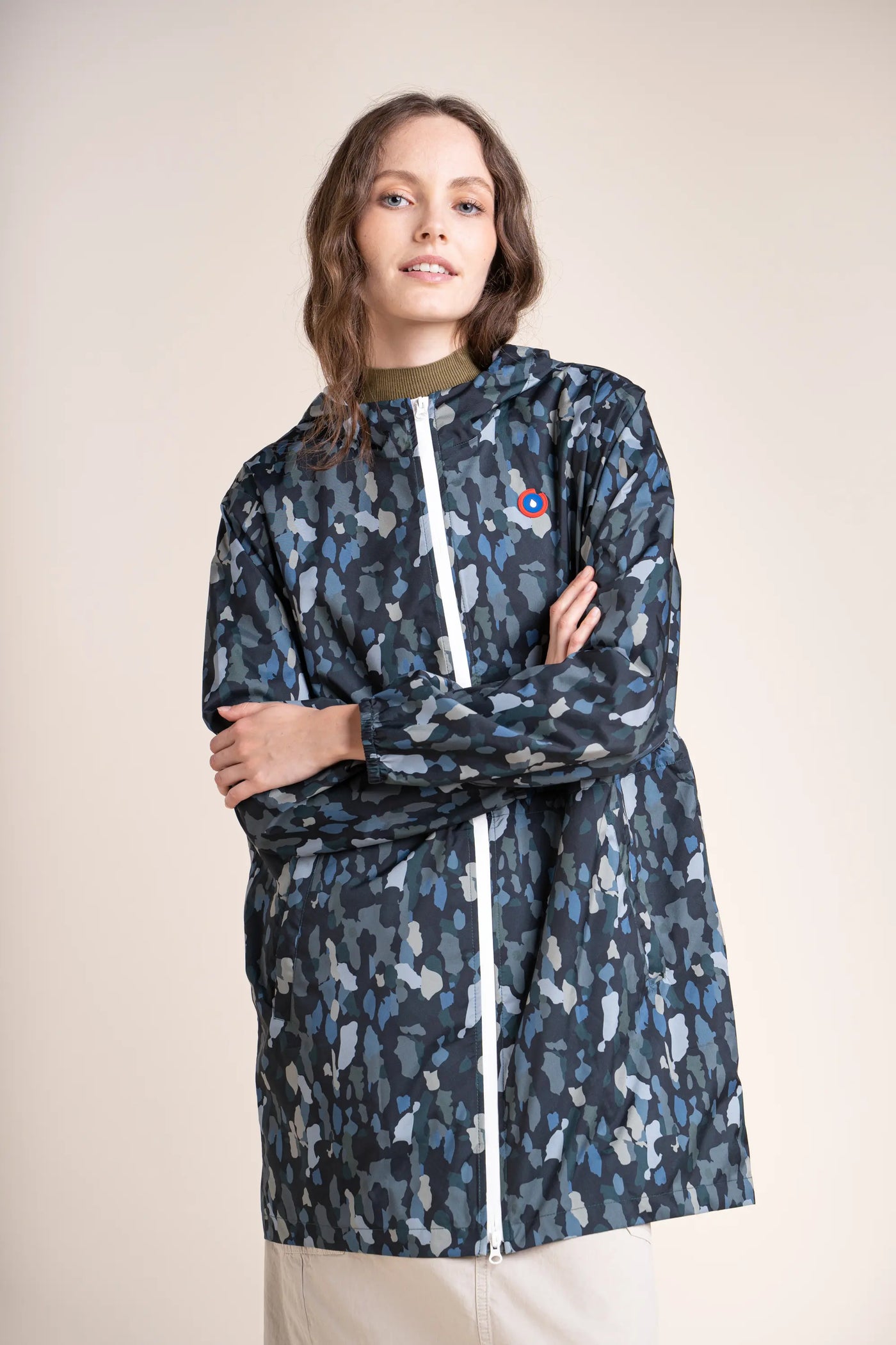 Amelot Printed - Long Raincoat - Flotte #couleur_new-camo