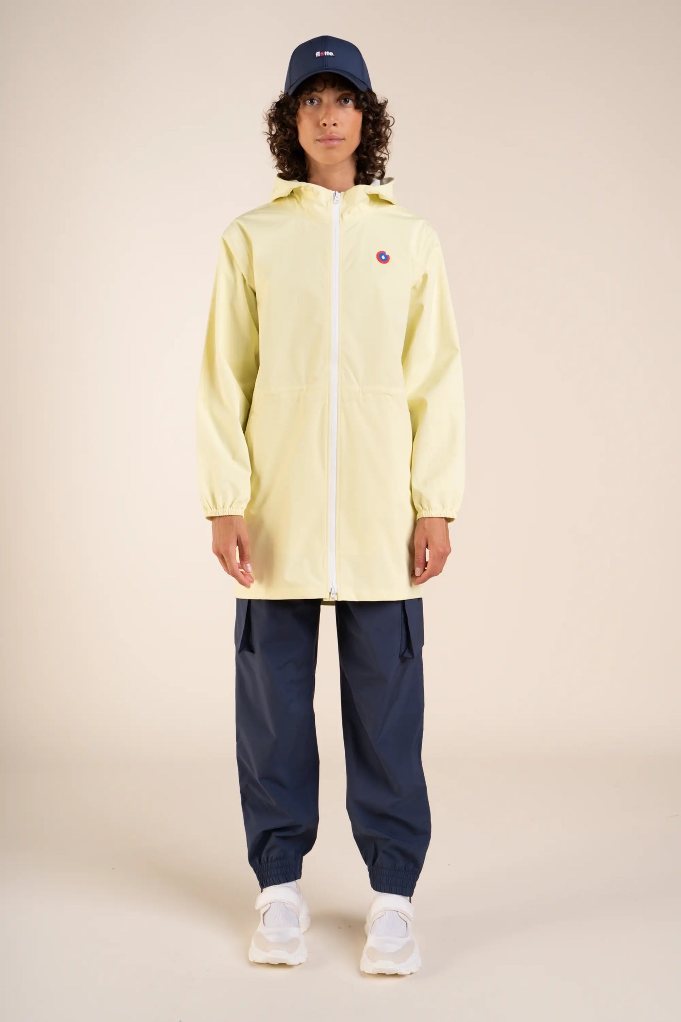 Amelot Couleur - Long raincoat - Flotte #couleur_vanille