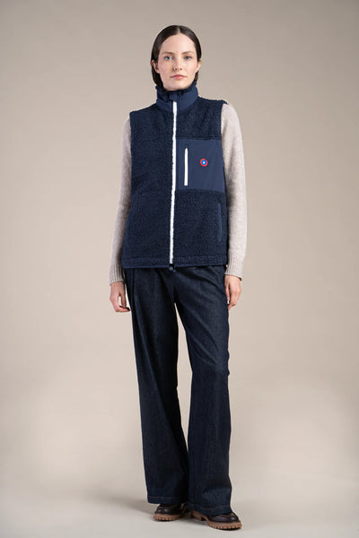 Indigo/indigo sleeveless fleece jacket #couleur_indigo