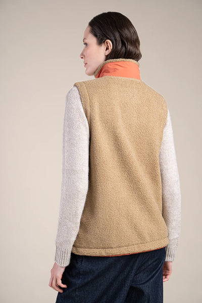 Sleeveless Fleece Jacket color Sahara/Ginger #couleur_sahara-ginger