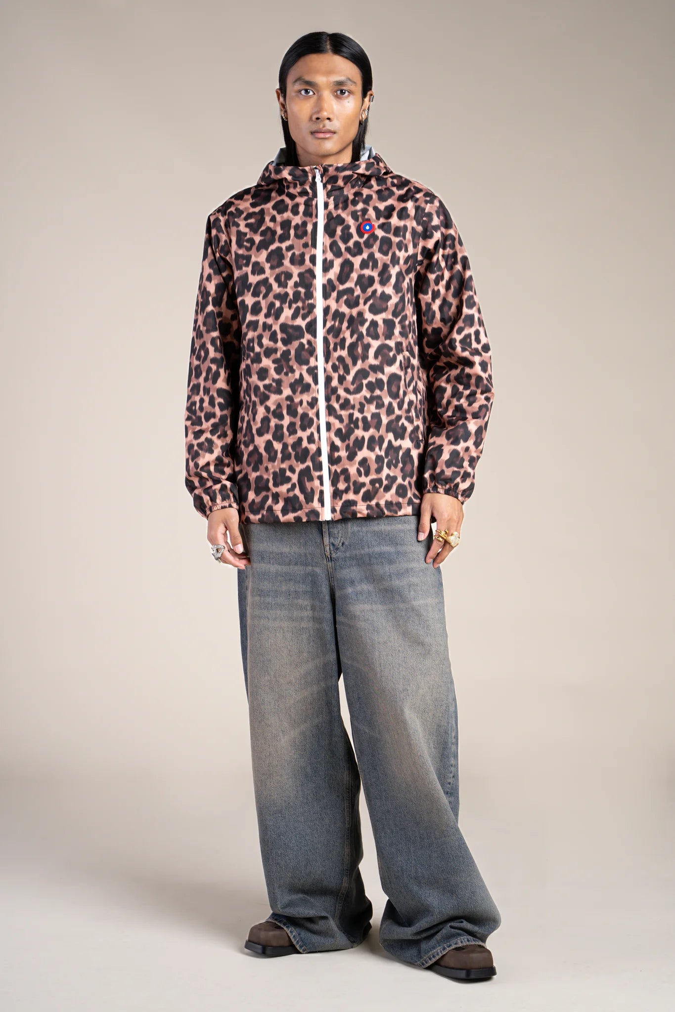 Passy - Raincoat Windbreaker Short - Flotte #couleur_new-leopard