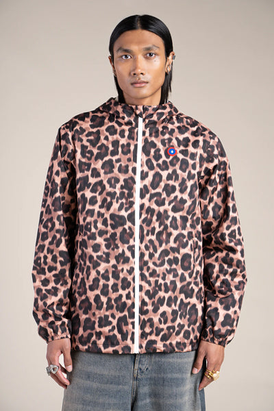 Passy - Raincoat Windbreaker Short - Flotte #couleur_new-leopard