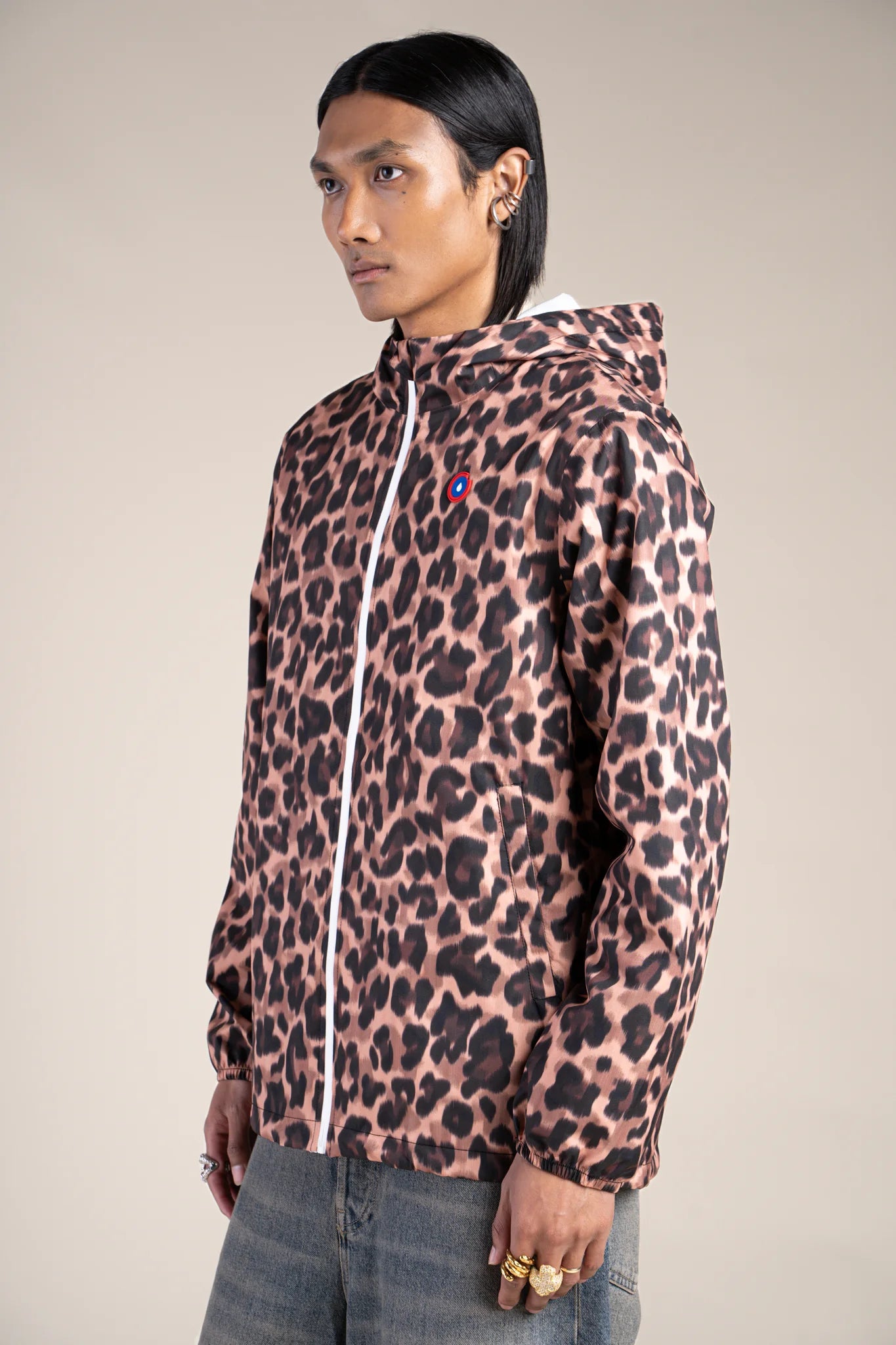 Passy - Raincoat Windbreaker Short - Flotte #couleur_new-leopard