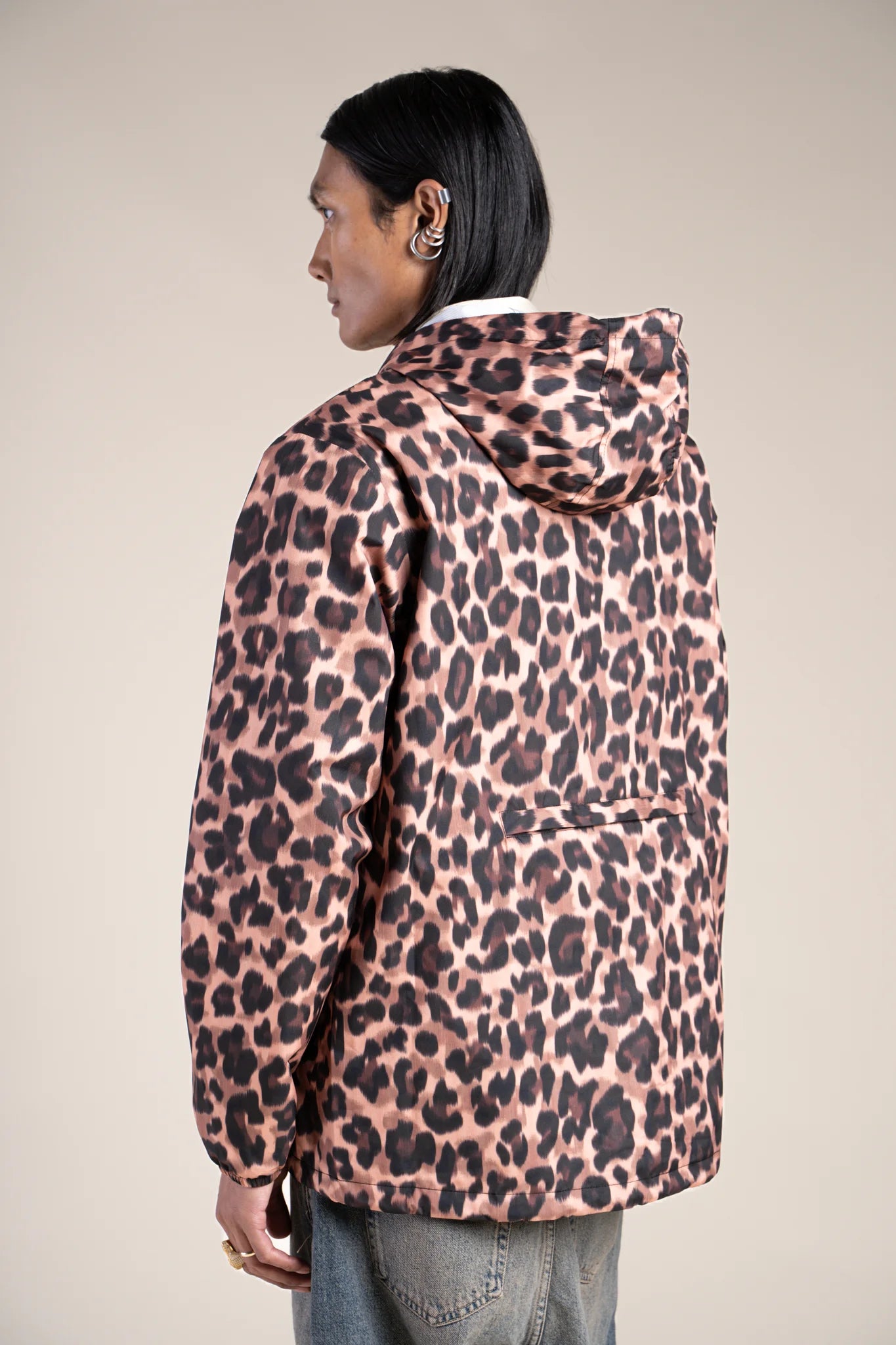 Passy - Raincoat Windbreaker Short - Flotte #couleur_new-leopard