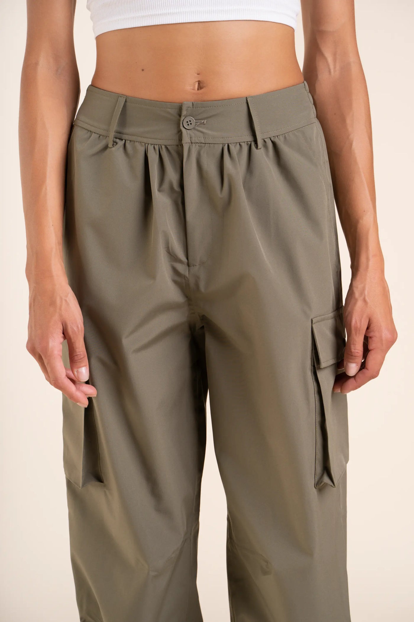 Gambetta waterproof multi-pocket cargo pants #kaki_color